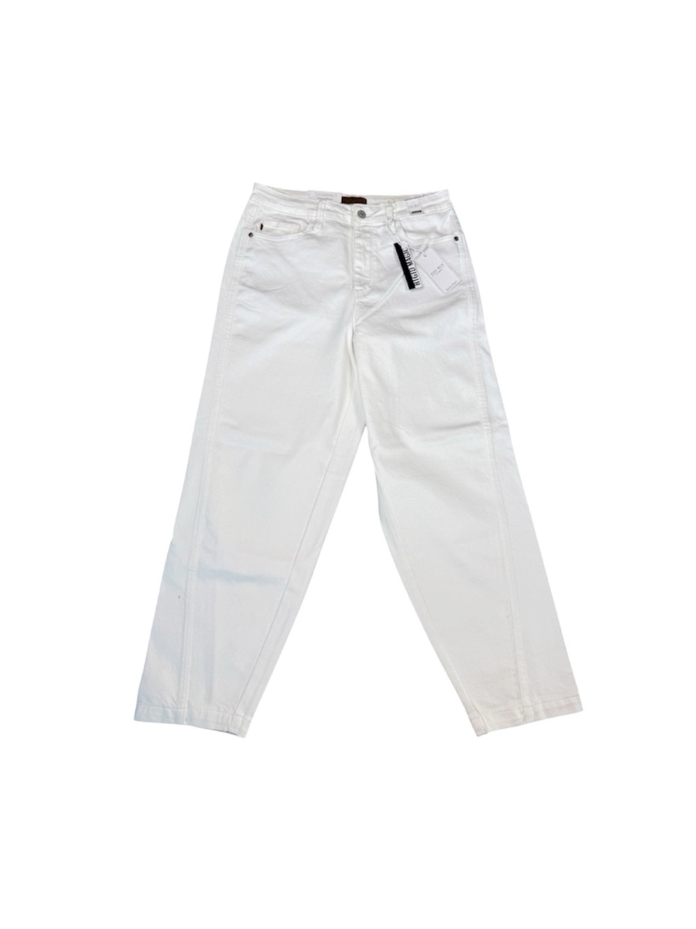 Judy Blue Barrel Jeans "Rigid Front, Stretch Back" High Waist White Size 9/29